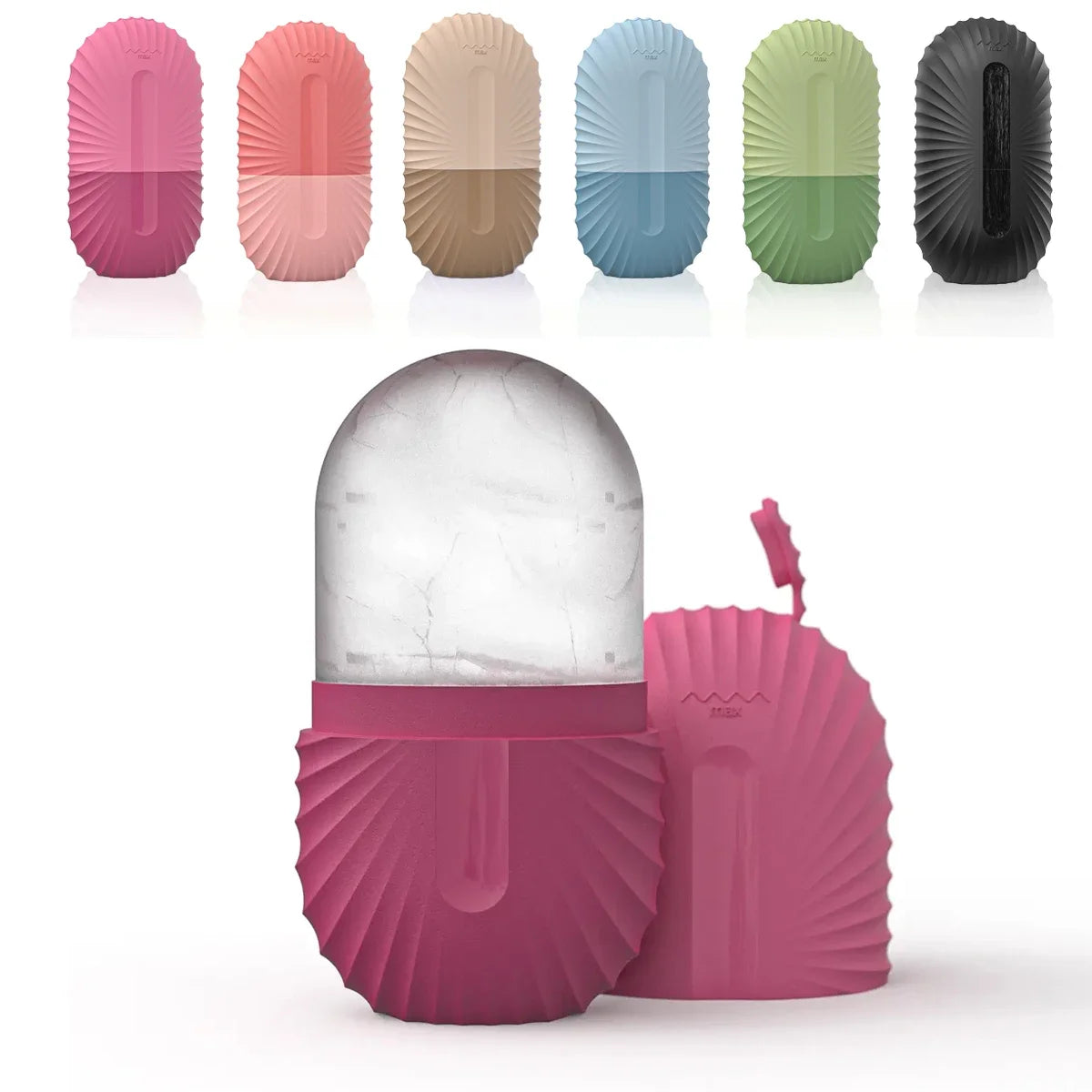 Ice Face Roller Ice Cube Beauty Massage Silicone Ice Mold for Eye Puffiness Ice Facial Roller Shrink Pores